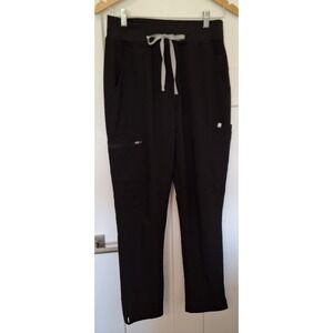 FIGS Yola Scrub Jogger Pants, High Waisted, Womens Medium (30"x29") Black EUC